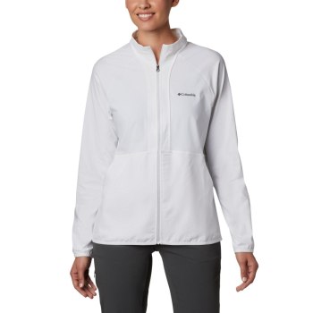 Columbia Ženske Majice S Kapuljačom - Bryce Peak Perforated Full Zip Bijele | EDLG-26178
